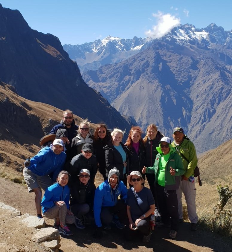 Nuestro grupo durante el Camino Inca
